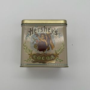 Hershey's Tin Gold Cocoa Square Metal Empty Container Bristolware